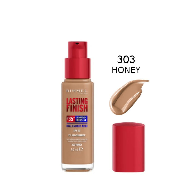 Rimmel London Lasting Finish Foundation, Honey 303, SPF 20, 30ml