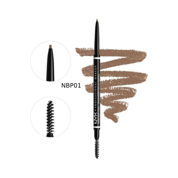 Nyx Micro Brow Pencil, Precision Tip, Dark Gray 01, Eyebrow Definition