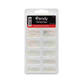 Trendy Artificial Nail Set, White, 100 Pieces, Long Length