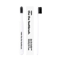 Unpa Cha Cha White Toothbrush with Bamboo Charcoal Bristles, Square Head