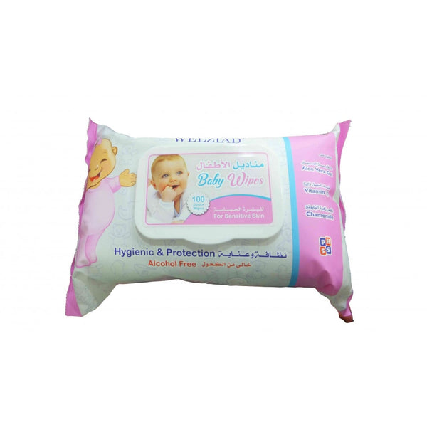Welcome Baby Wipes for Sensitive Skin, Aloe Vera, Vitamin E, Chamomile, 100 Count