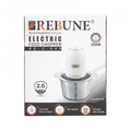 Rebune Vegetable Chopper 350W, 2 Liter, 4 Stainless Steel Blades, RE-2-099
