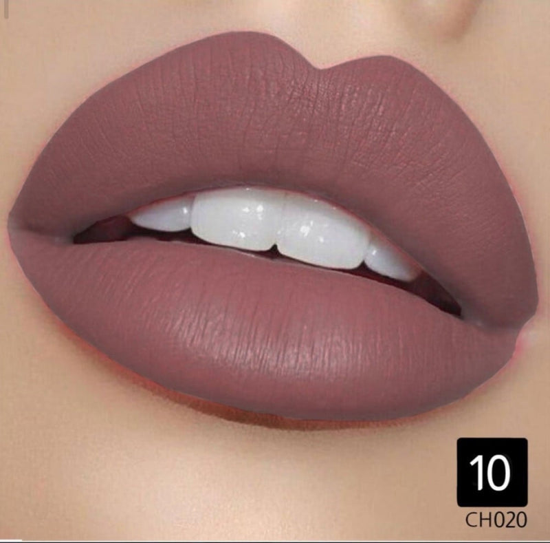 Christine Matte Lipstick Berry Color CH020 No. 10 Long Coverage