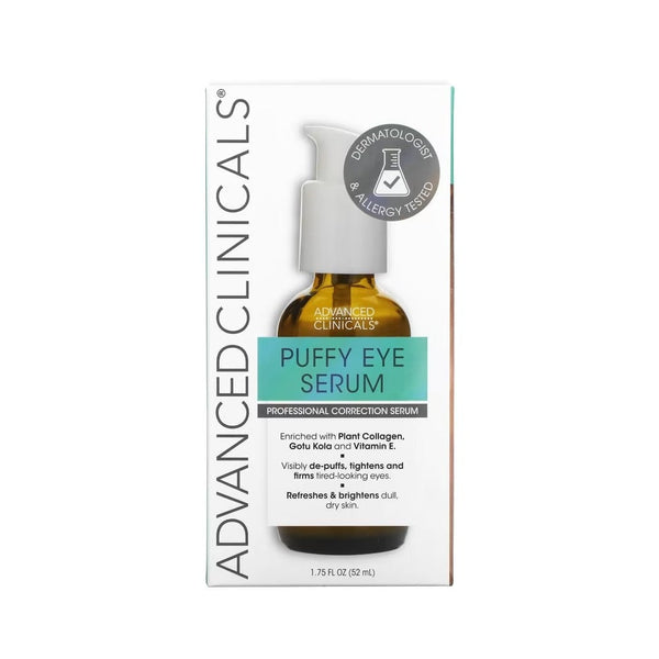 Advanced Clinicals Puffy Eye Serum with Plant Collagen and Peptides, 52ml