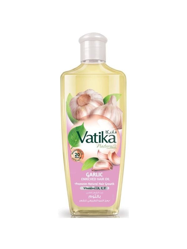 Garlic Enriched Hair Oil for Scalp Nourishment and Shine - Vatika - 300ml