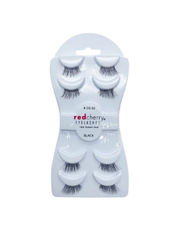 Buy False Eyelashes Natural Look Red Cherry #DS 03 4 Pack
