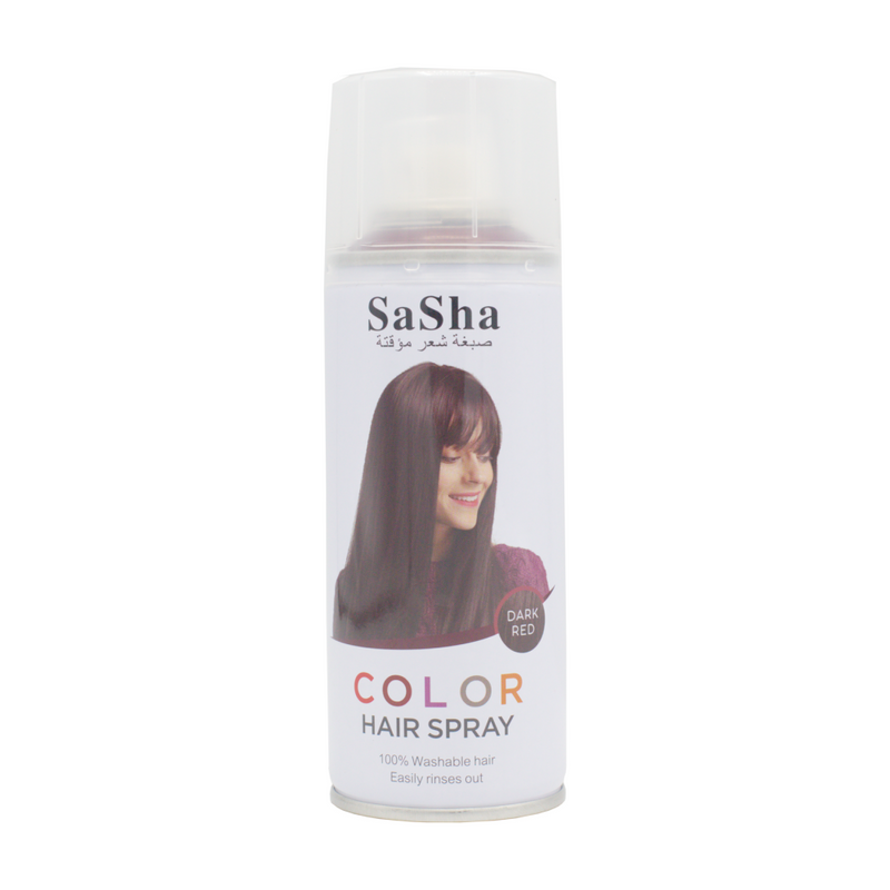 Sasha Washable Temporary Hair Color Spray Dark Red 130 ml