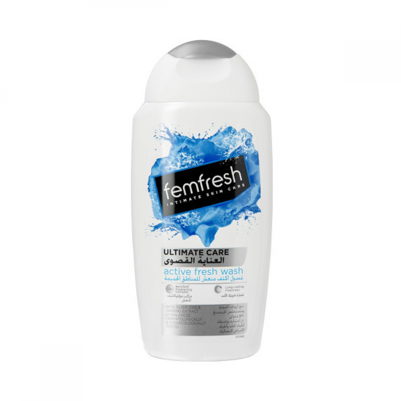 Femfresh Intimate Wash with Silver Ions, pH Balanced, Freshness, 250ml