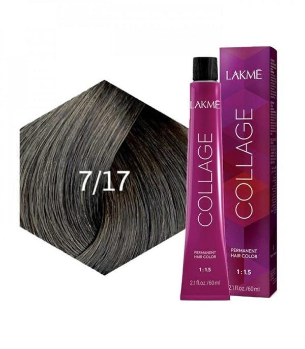 Lakme Permanent Hair Color 7.17 Medium Ash Blonde 60ml