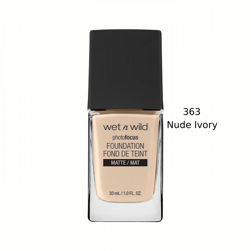 Wet n Wild Photo Focus Cream Foundation Nude Ivory E363C 30ml