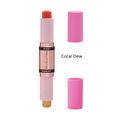 Revolution Beauty Coral Duo Blush and Highlighter Stick, 4.3g
