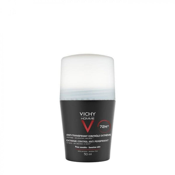 Vichy Men 72H Antiperspirant Roll-On Deodorant, Zinc, 50ml