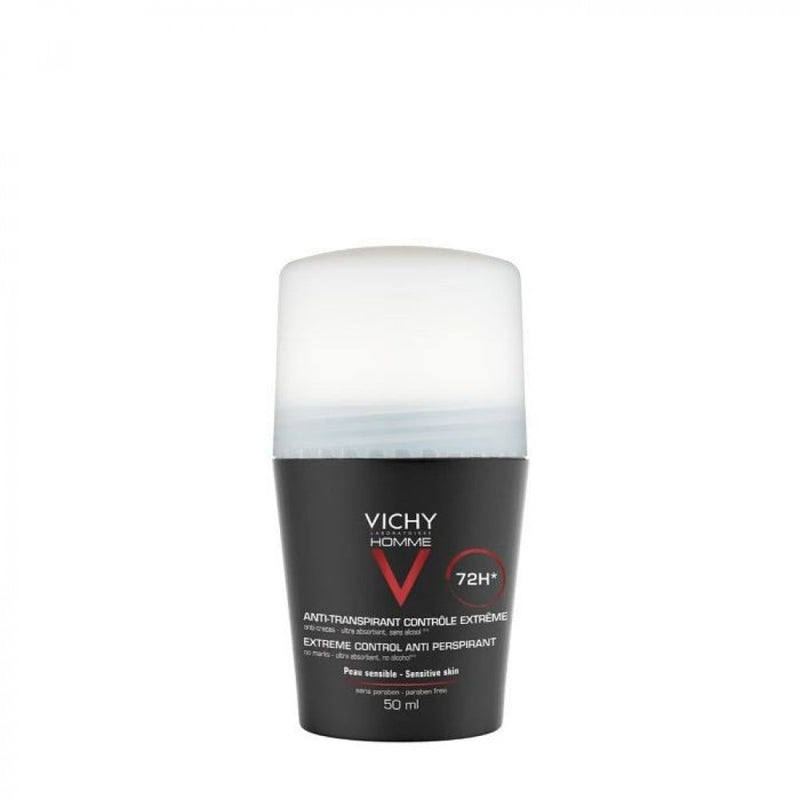 Vichy Men 72H Antiperspirant Roll-On Deodorant, Zinc, 50ml