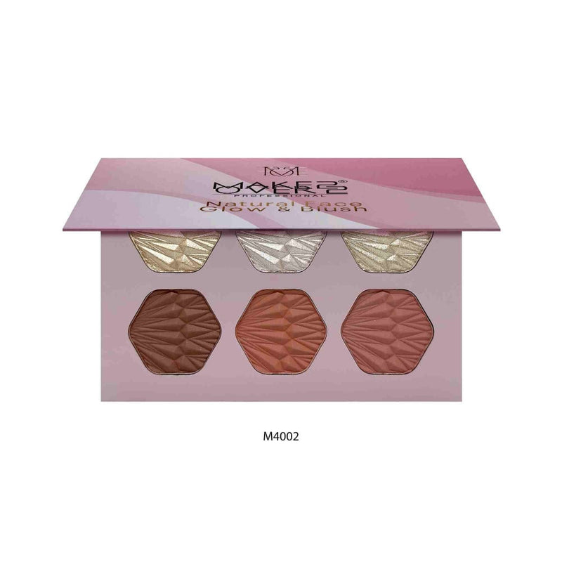 Make Over 22 Face Palette Highlighter and Blush - 6 Shades