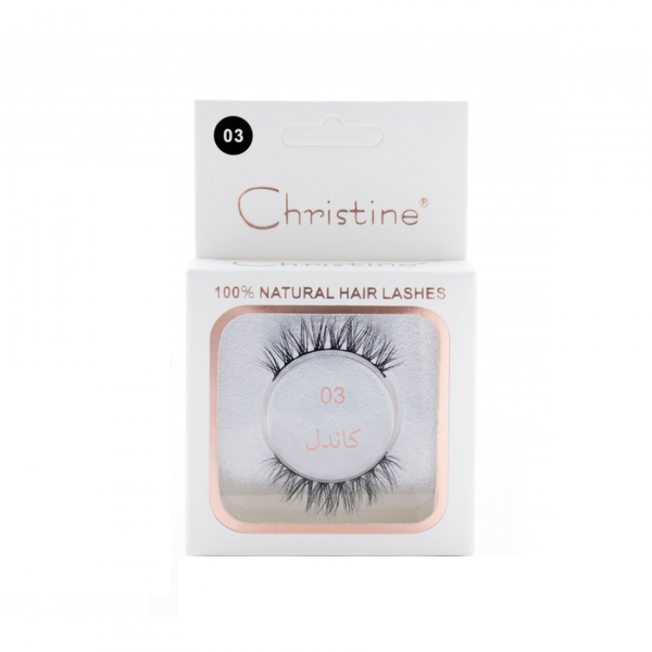 Christine Natural Eyelashes Shade 03 Candle Lightweight Flexible Base