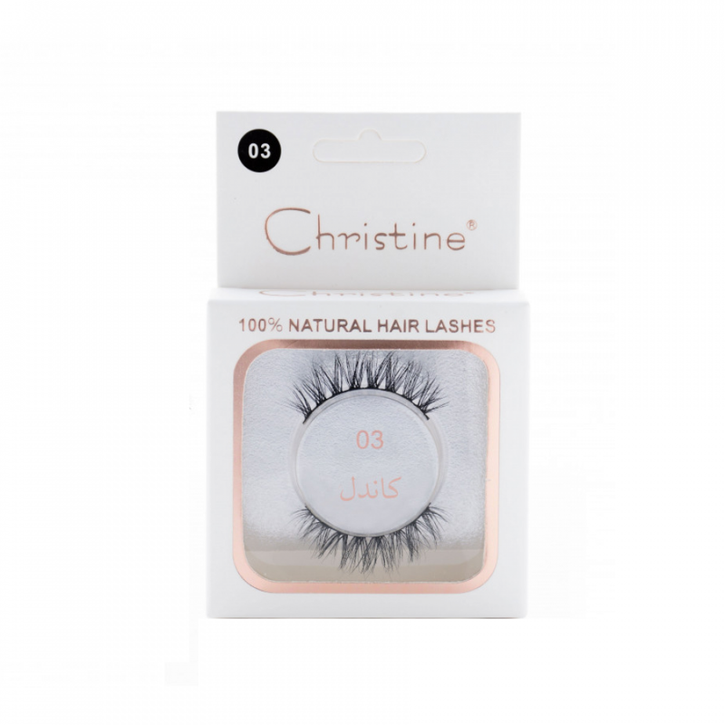 Christine Natural Eyelashes Shade 03 Candle Lightweight Flexible Base