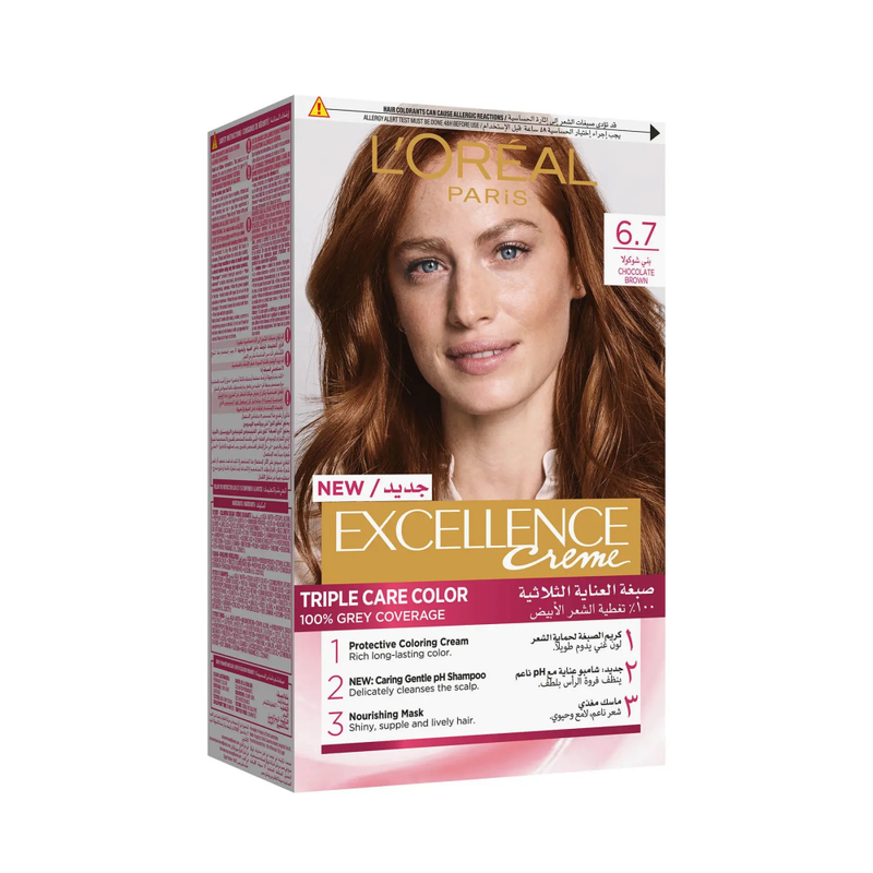 L'Oreal Paris Excellence Creme Permanent Hair Color 6.7, 192ml