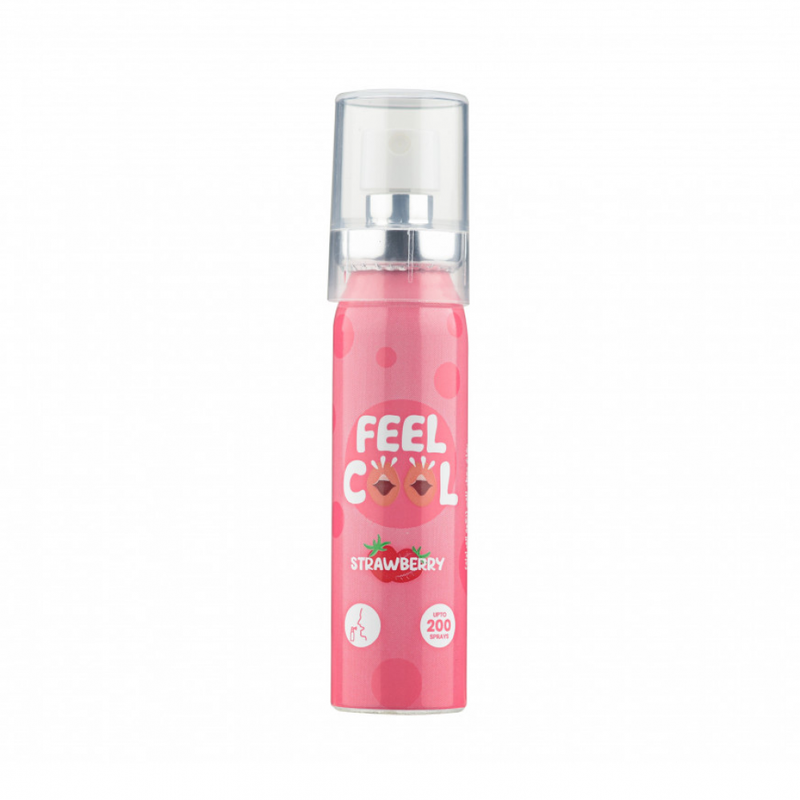 Feel Cool Strawberry Flavor Mouth Freshener Spray, 200 Sprays
