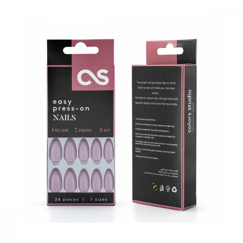 Colors Studio Artificial Nails Light Mauve Press-On Set NT05