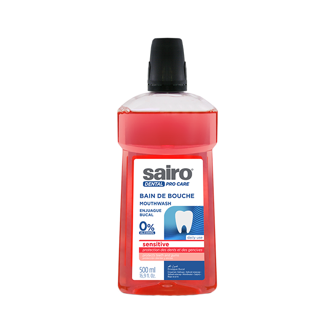Sairo Sensitive Alcohol-Free Mouthwash for Gum Care, 500ml