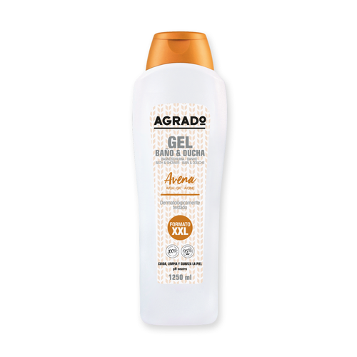 Agrado Shower Gel - Oatmeal Extract, Neutral pH, 1250ml