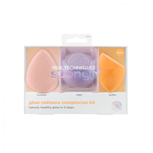 Real Techniques Glow Radiance Sponge Set, 3-Piece Complexion Kit