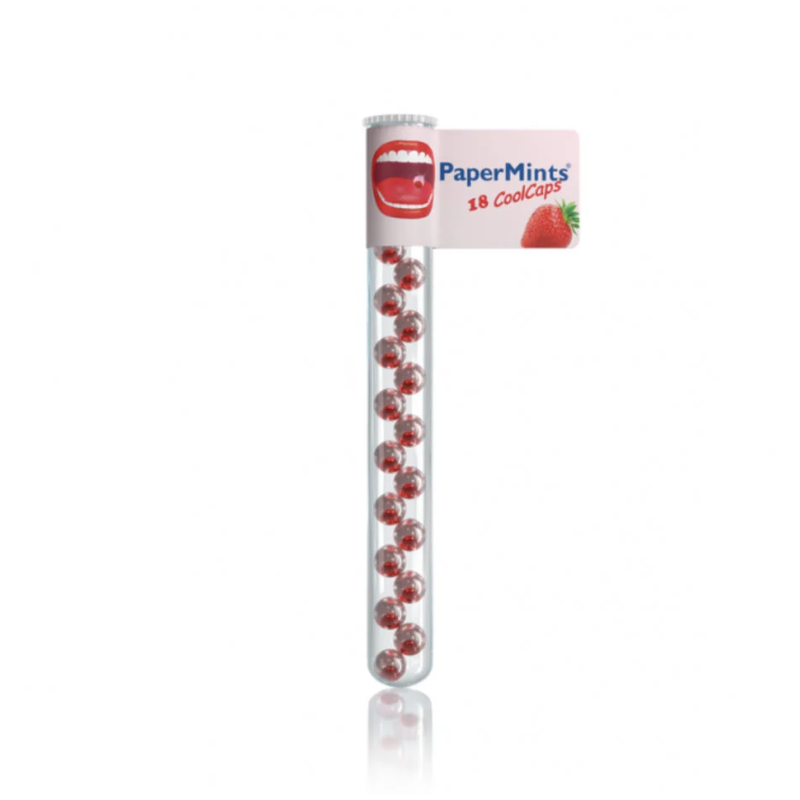 Papermints Strawberry Breath Freshener, Sugar-Free, 18 Count