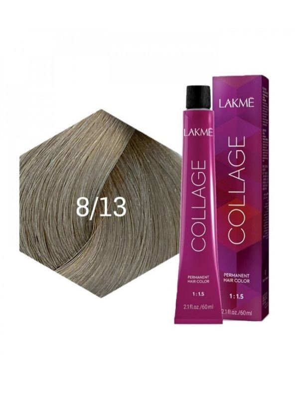 Permanent Hair Dye Light Golden Ash Blonde Lakme Collage 8/13 60ml