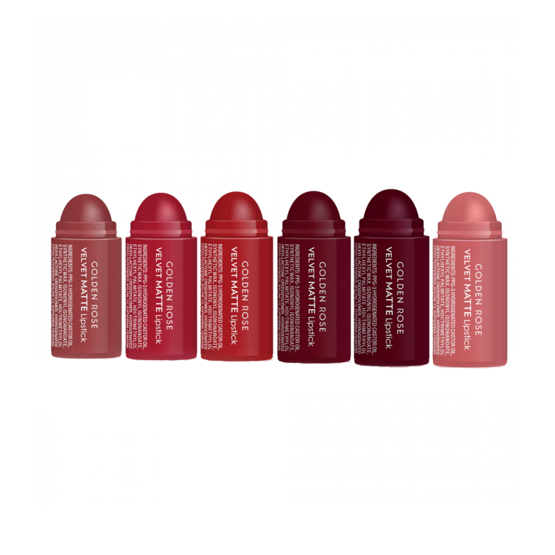 Golden Rose Velvet Matte Lipstick Set, Mini Mix 2, 6 Piece Collection