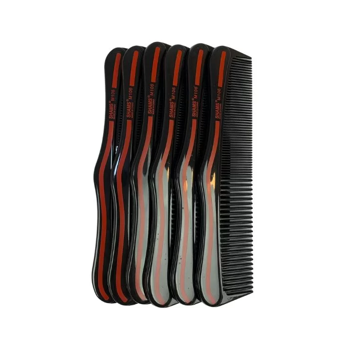 Medium-Tooth Comb Set for Sensitive Scalp Gentle Care Shams 6 Pieces