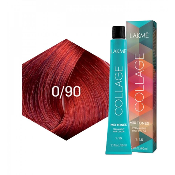 Lakme Collage Mix Tone Hair Color 0/90 Red 60ml Ammonia-Free
