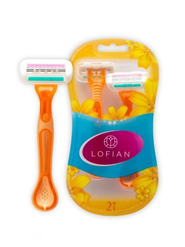 Lofian Luxury Razors for Women - 4 Blades with Moisturizing Gel (2 Count)