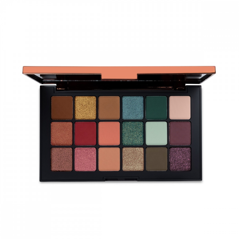 Bolver 18-Color Eyeshadow Palette E07 Matte Shimmer Wet Dry