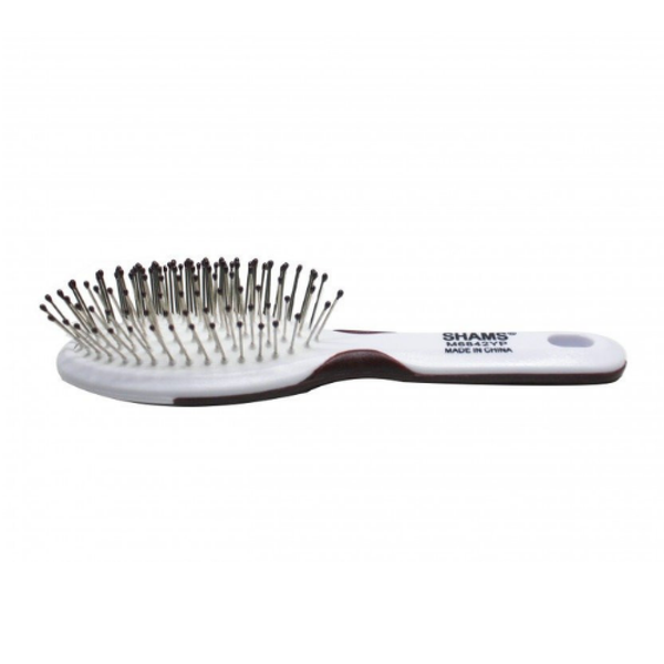 Shams 6840YP Hairbrush Nylon Bristles Bamboo Plastic Handle