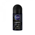 Nivea Deep Roll-On Deodorant Black Carbon, 48-Hour Protection, 50ml