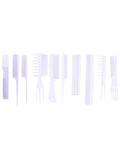 Salon System Comb Set 10 Pieces Styling Sectioning Detangling