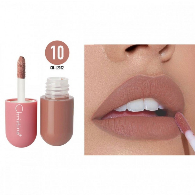 Christine Mini Matte Liquid Rouge 10 Long-Lasting Travel Size