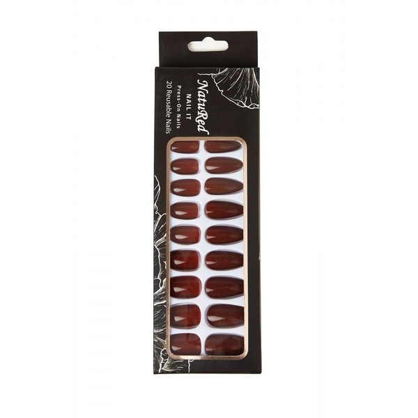Natured Reusable Artificial Nails Press-On Set X0316 20 Pieces