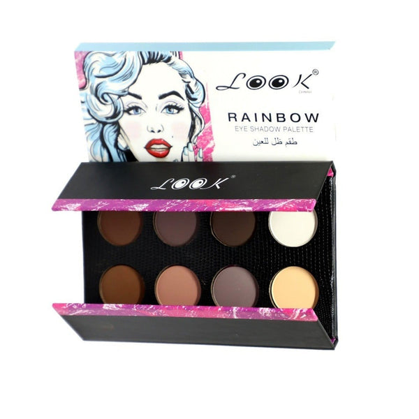 Look Rainbow Eyeshadow Palette 8-Color 04 Smoky Metallic Finish