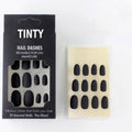 Tinty Artificial Nails Glossy Black MS16 24 Piece Set