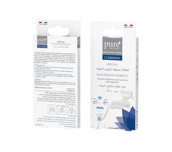 Nose Blackhead Removal Strips Pore Cleansing Patches Pure Beauty 8 Pack
