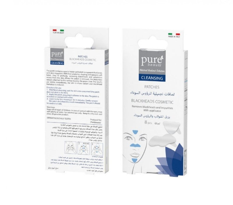 Nose Blackhead Removal Strips Pore Cleansing Patches Pure Beauty 8 Pack