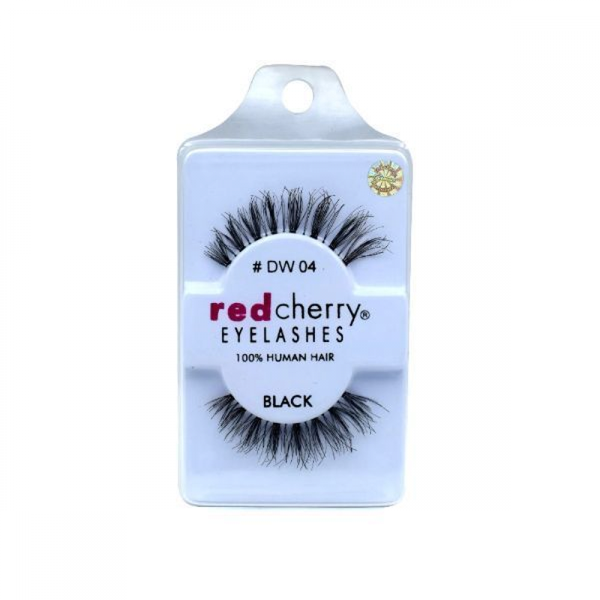 Red Cherry False Eyelashes DW 04, Natural Hair, Black