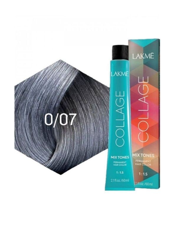 Permanent Hair Dye Silver 0/07 Lakme 100ml