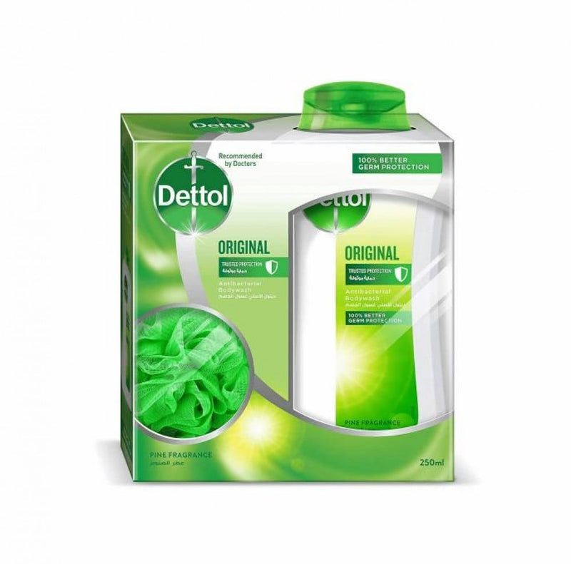 Dettol Antibacterial Body Wash with Green Loofah 250ml