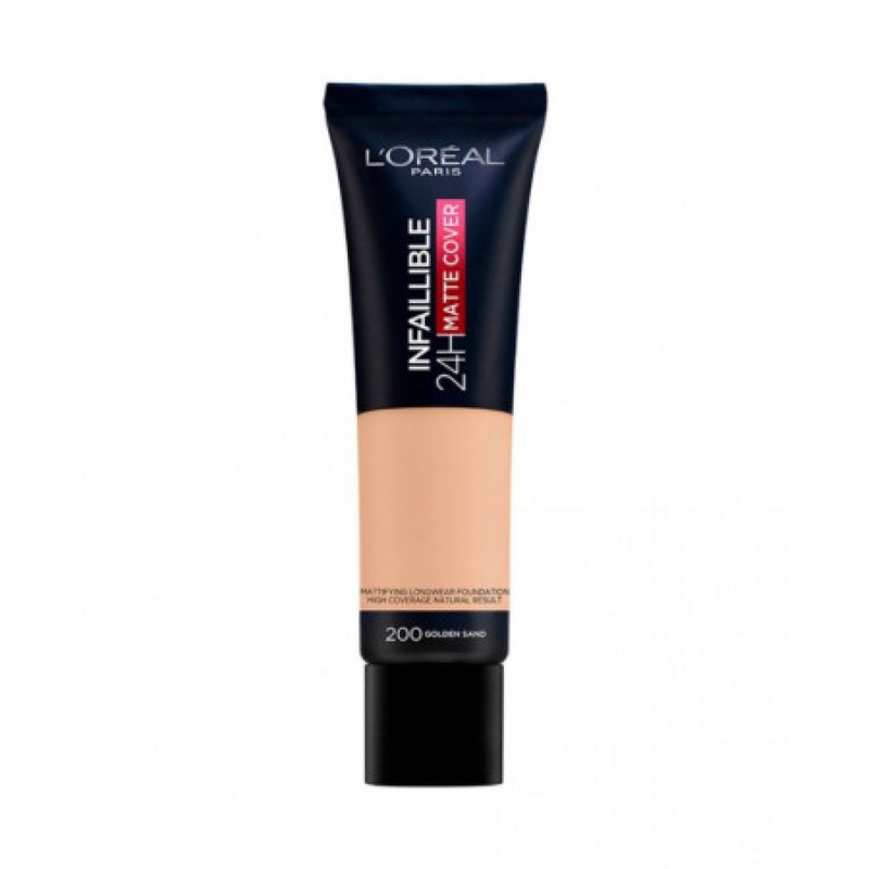 Infallible Matte Foundation Golden Sand 200 L'Oreal Paris 30ml