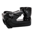 Salon System Laundry Chair - Black Metal & Leather