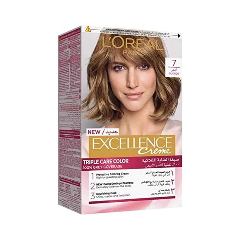 L'Oreal Paris Excellence Creme Hair Color 7 Blonde 192 ml