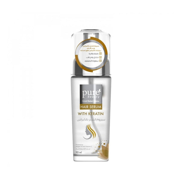 Keratin Hair Serum Frizz Control and Shine Repair Pure Beauty 90ml