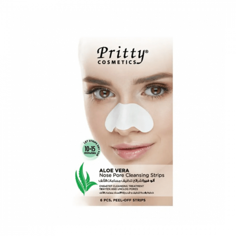 Pritty Pore Cleansing Strips Aloe Vera Chin Forehead 6 Strips